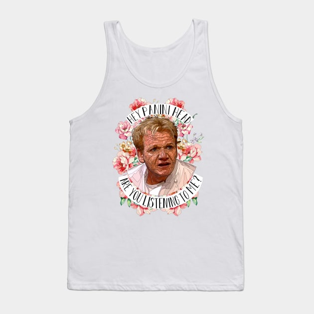 Panini Head Gordon Ramsay Tank Top by Artistic_endeavours_with_Sasha